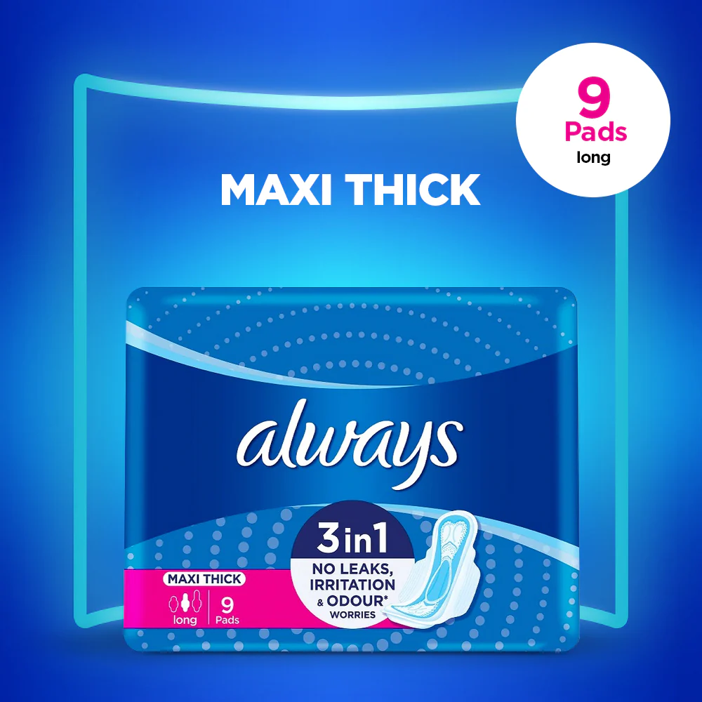 ALWAYS MAXI THICK EXTRA LONG (9 PEICES)